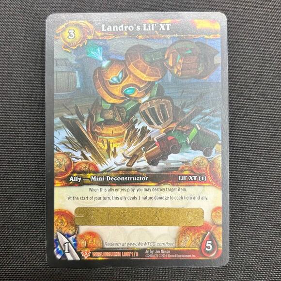 World of Warcraft WoW TCG Landro's Lil' XT Unscratched/Unused Loot Card - Picture 1 of 4